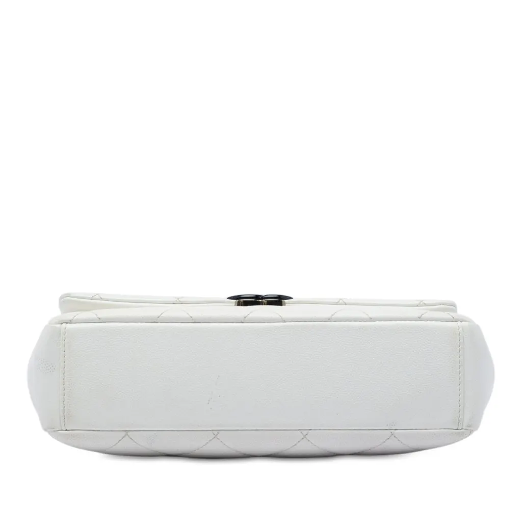 Chanel Medium Quilted Caviar My Everything Flap White Leather Very good - Inside View