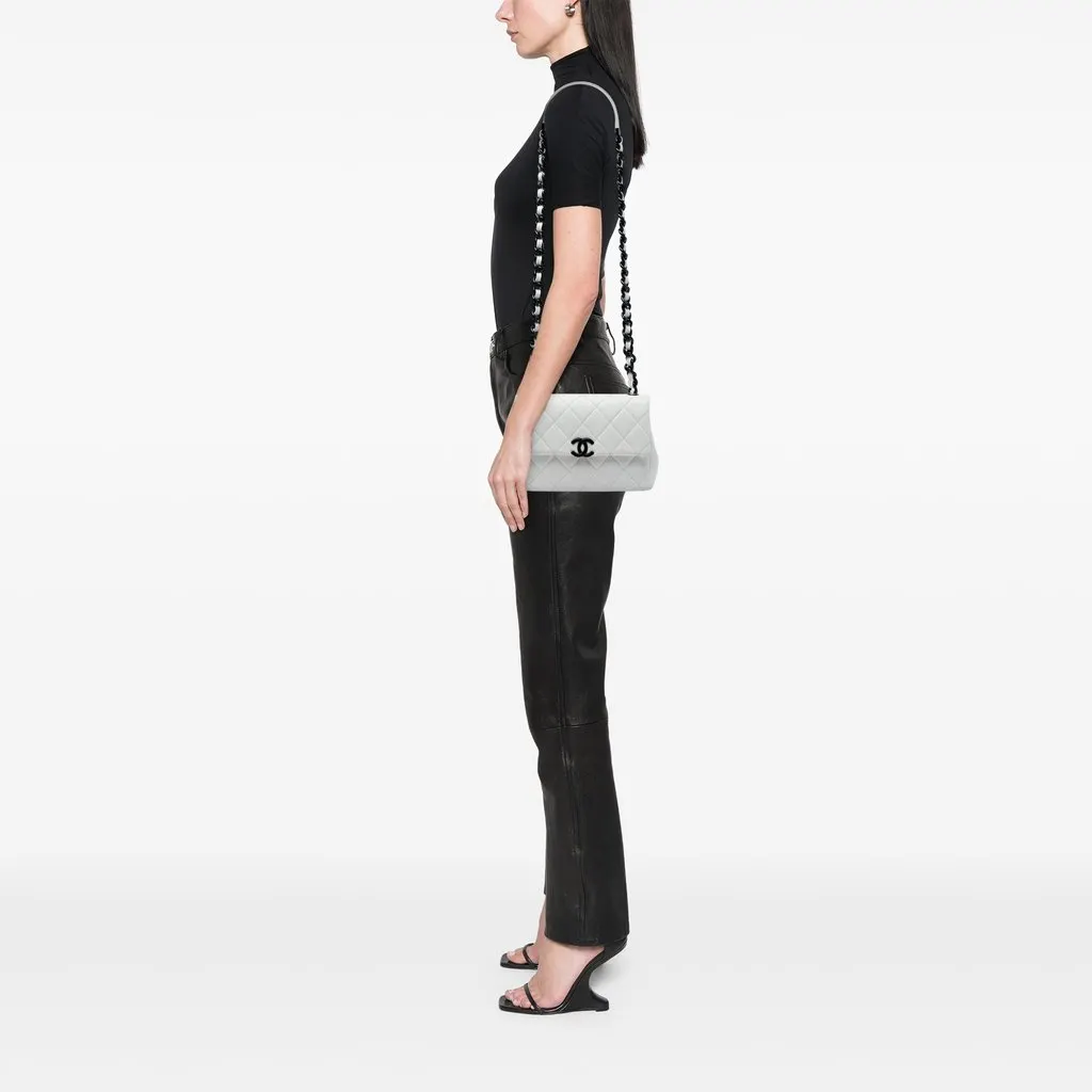 Chanel Medium Quilted Caviar My Everything Flap White Leather Very good - Box View
