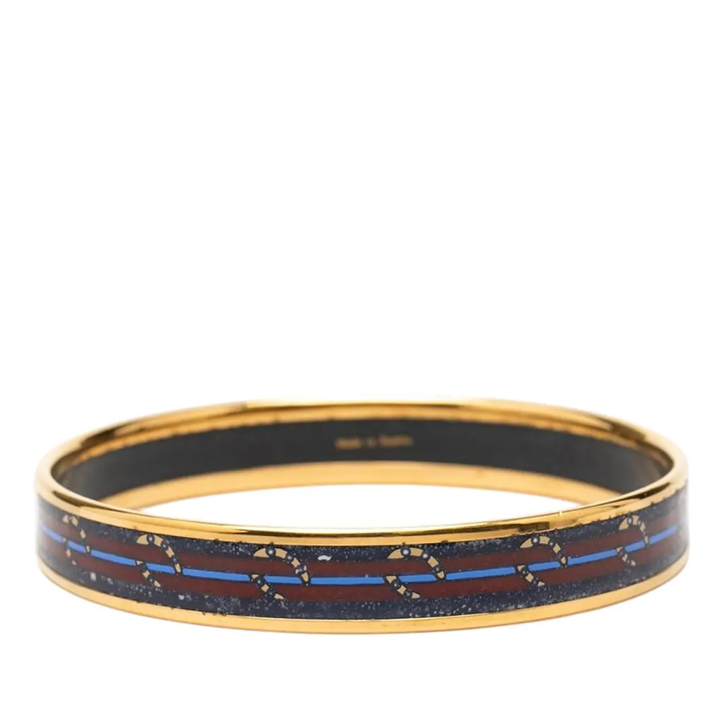 Hermès Narrow Horse Horseshoe Cloisonne Enamel Bangle 62 Purple Very good - Inside View