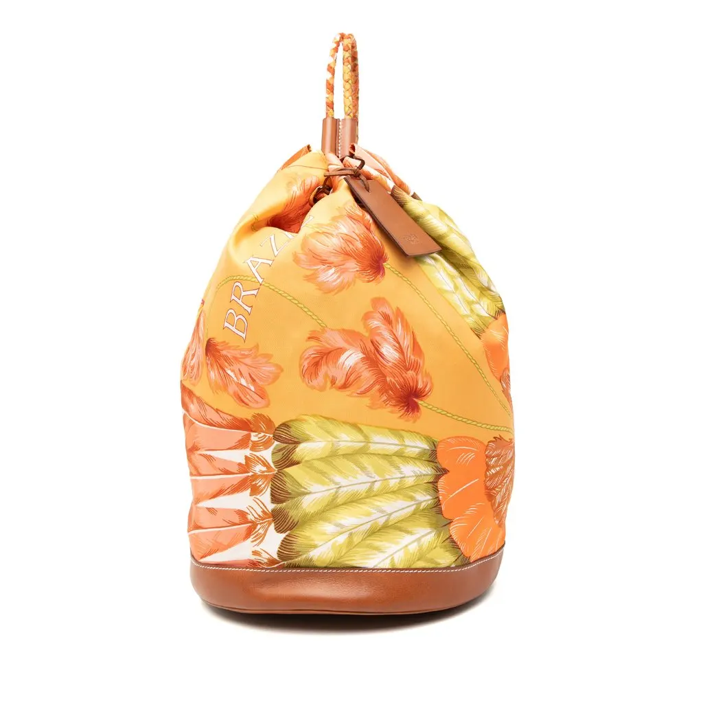 Hermès Silk Flamingo Party Sac Soie Cool 22 Orange Good - Front View