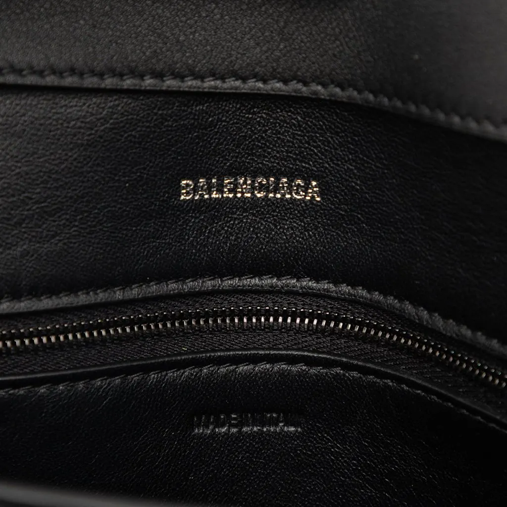 Balenciaga Small Calfskin Downtown Crossbody Black Leather Very good - Box View