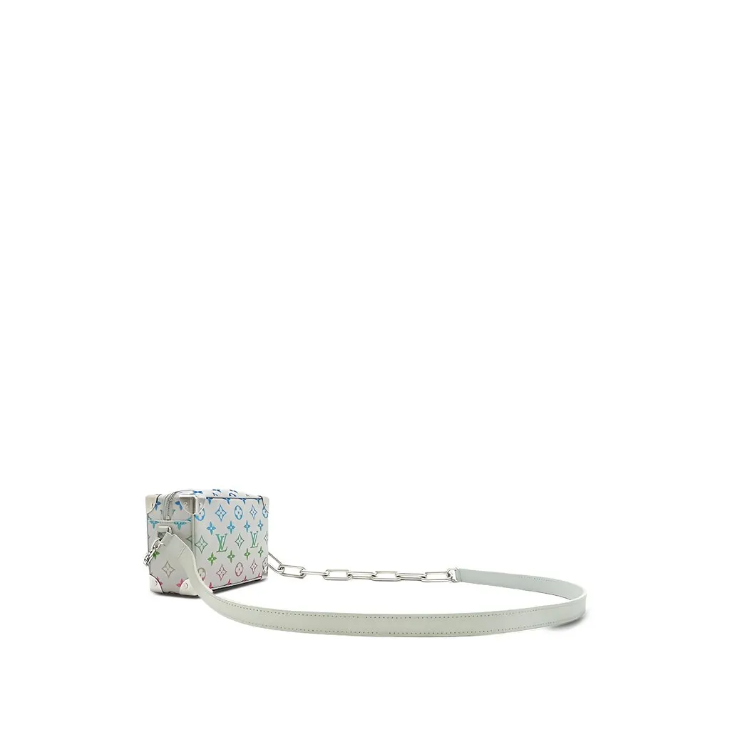 Louis Vuitton Monogram Multicolore Iridescent Mini Soft Trunk Grey Canvas Good - Back View