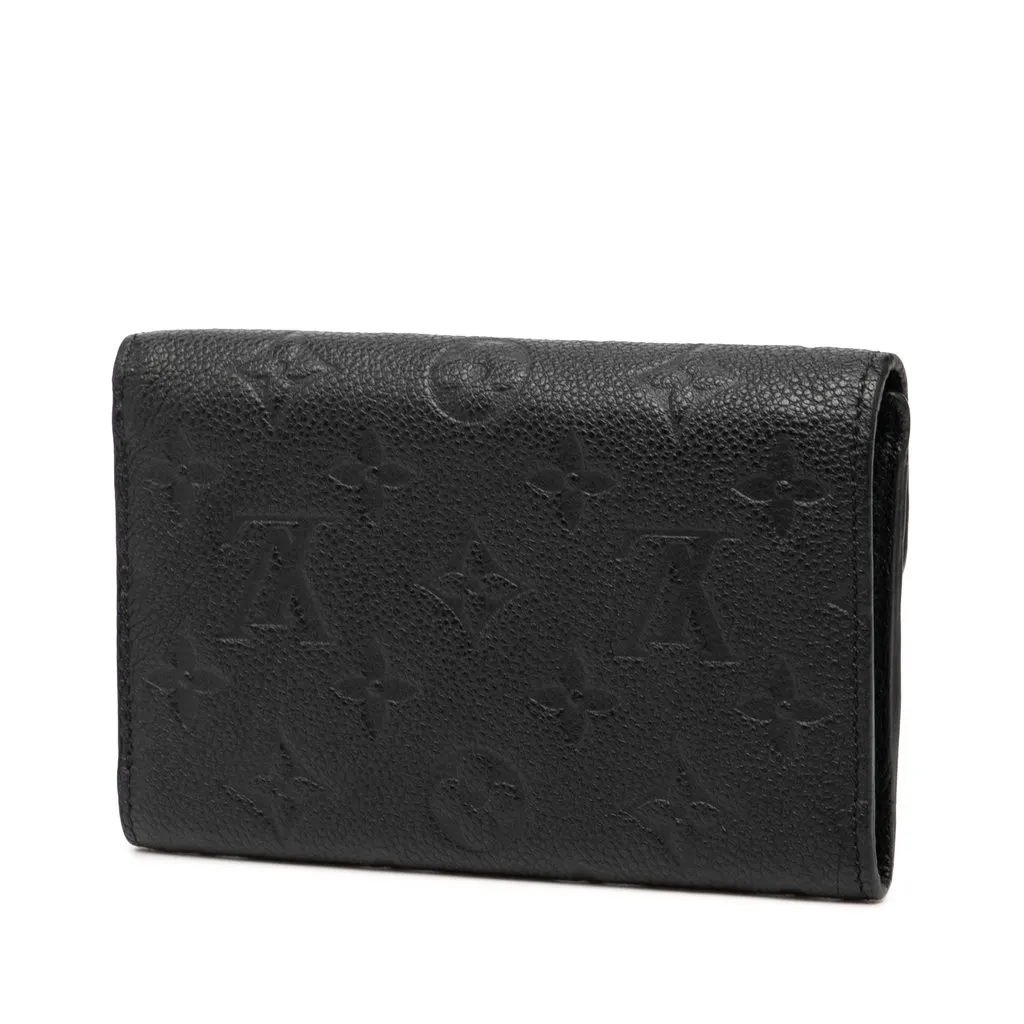 Louis Vuitton Monogram Empreinte Victorine Wallet Black Leather Very good - Back View