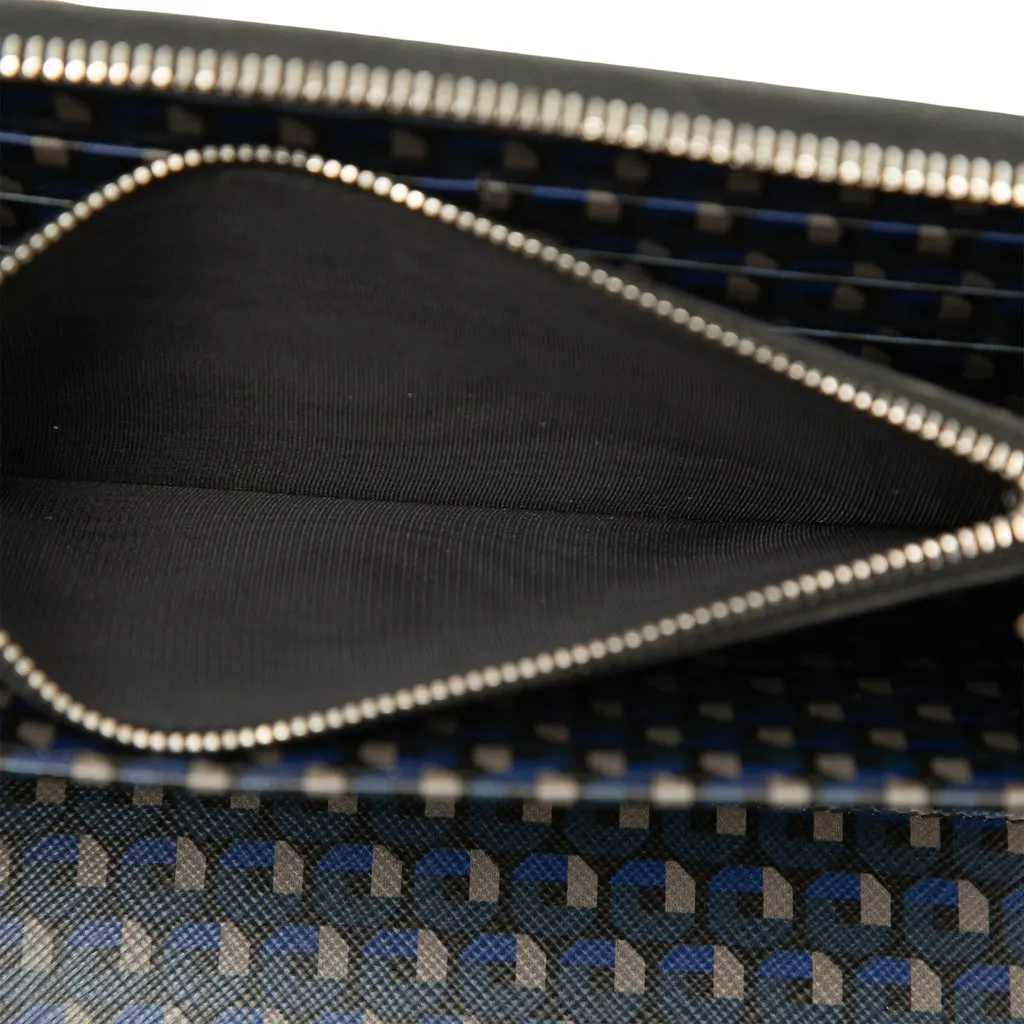Prada Saffiano Zip Around Long Wallet Black Leather Very good - Model View