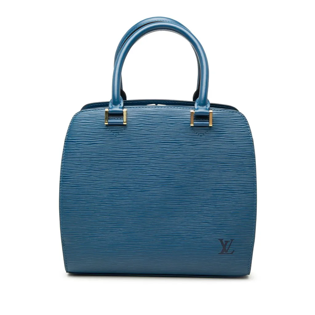 Louis Vuitton Epi Pont Neuf PM Blue Leather Very good - Front View