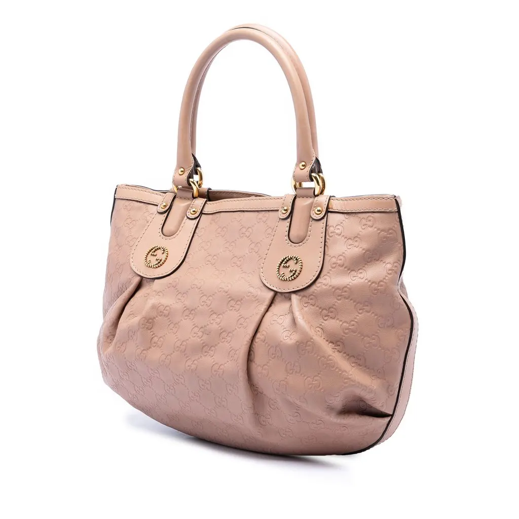 Gucci Guccissima Scarlett Tote Brown Leather Good - Back View