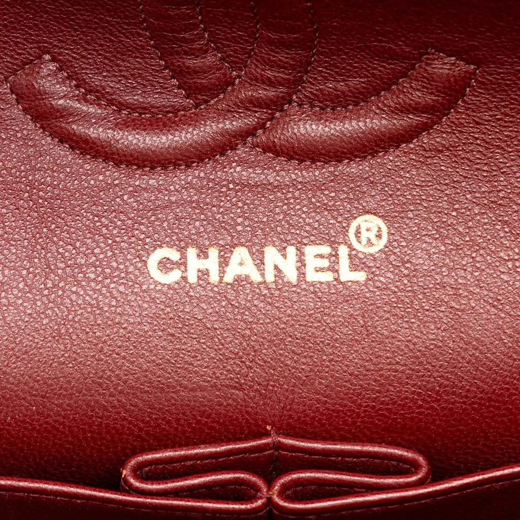 Chanel Medium Classic Lambskin Double Flap Black Leather Good - Box View