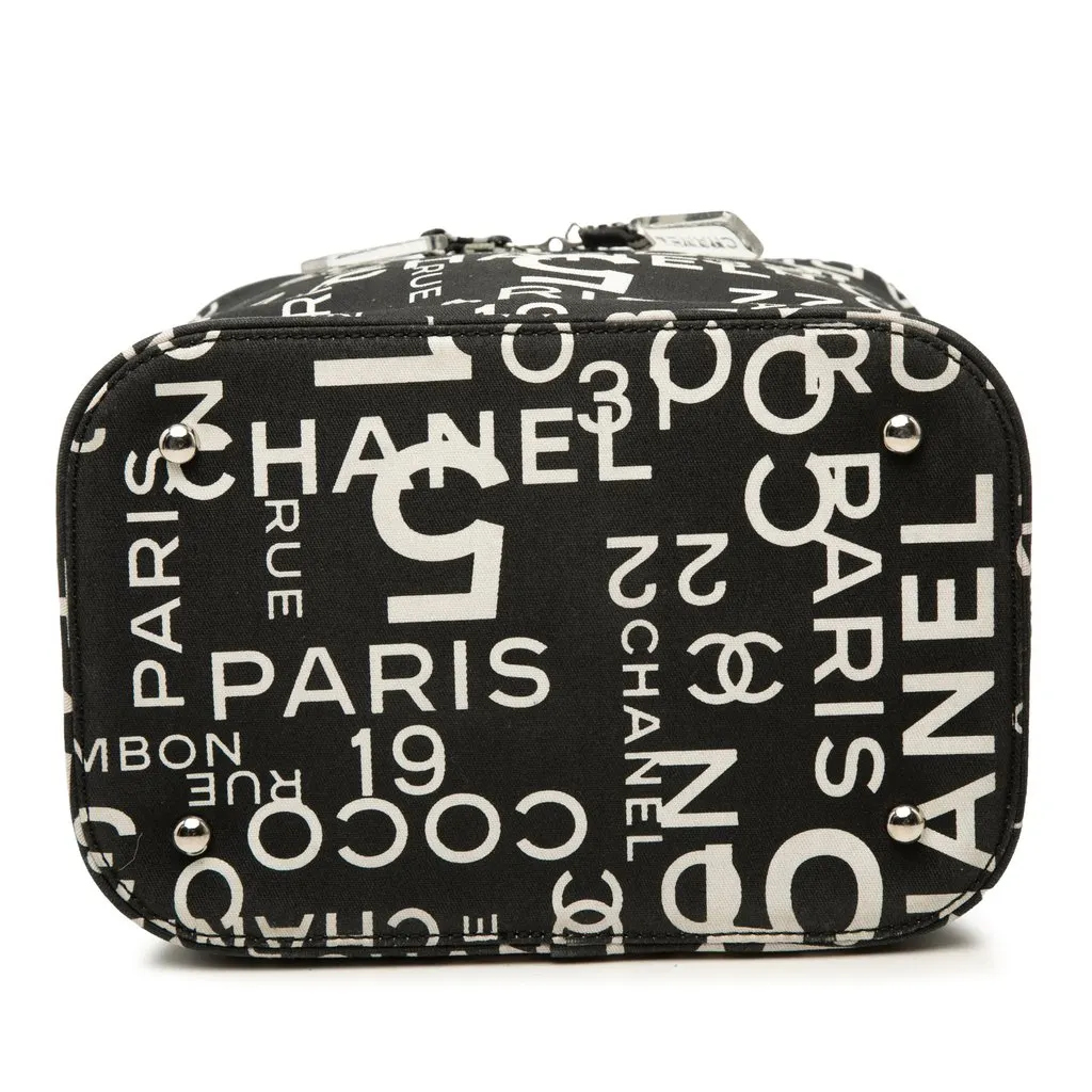 Chanel Printed Canvas 31 Rue Cambon Vanity Case Black Very good - Inside View