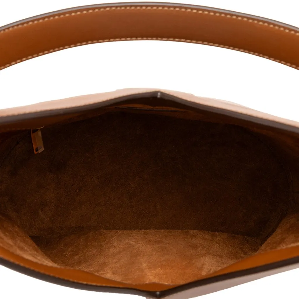 Saint Laurent Smooth Calfskin Y Top Handle Bucket Bag Brown Leather Very good - Model View