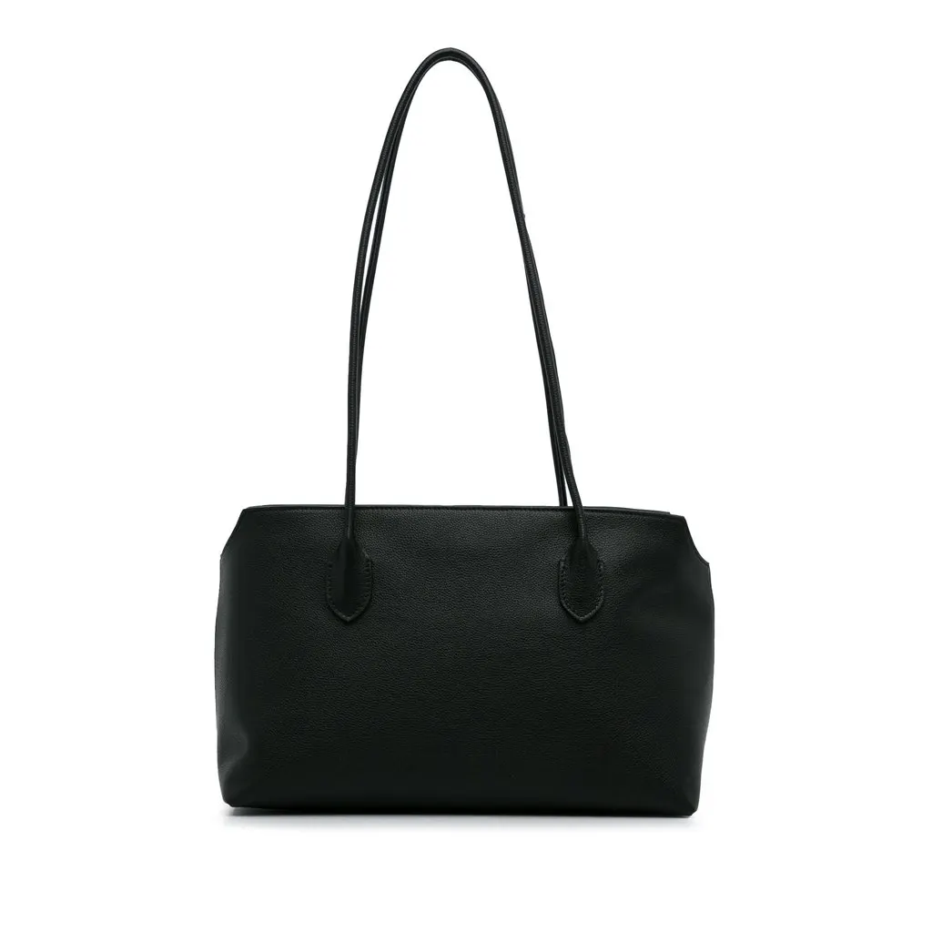The Row Leather Terrasse Shoulder Bag Black Leather Very good - Front View