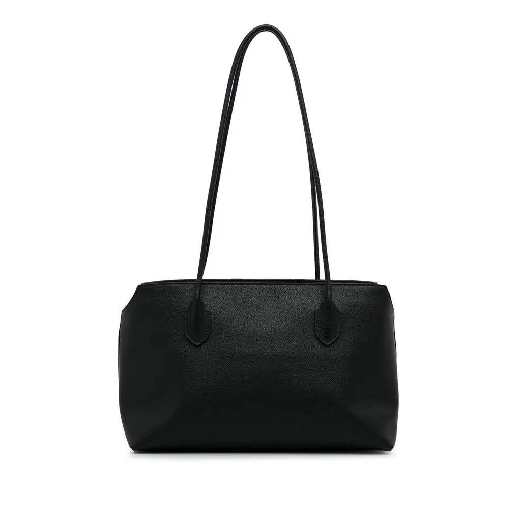 The Row Leather Terrasse Shoulder Bag Black Leather Very good - Model View