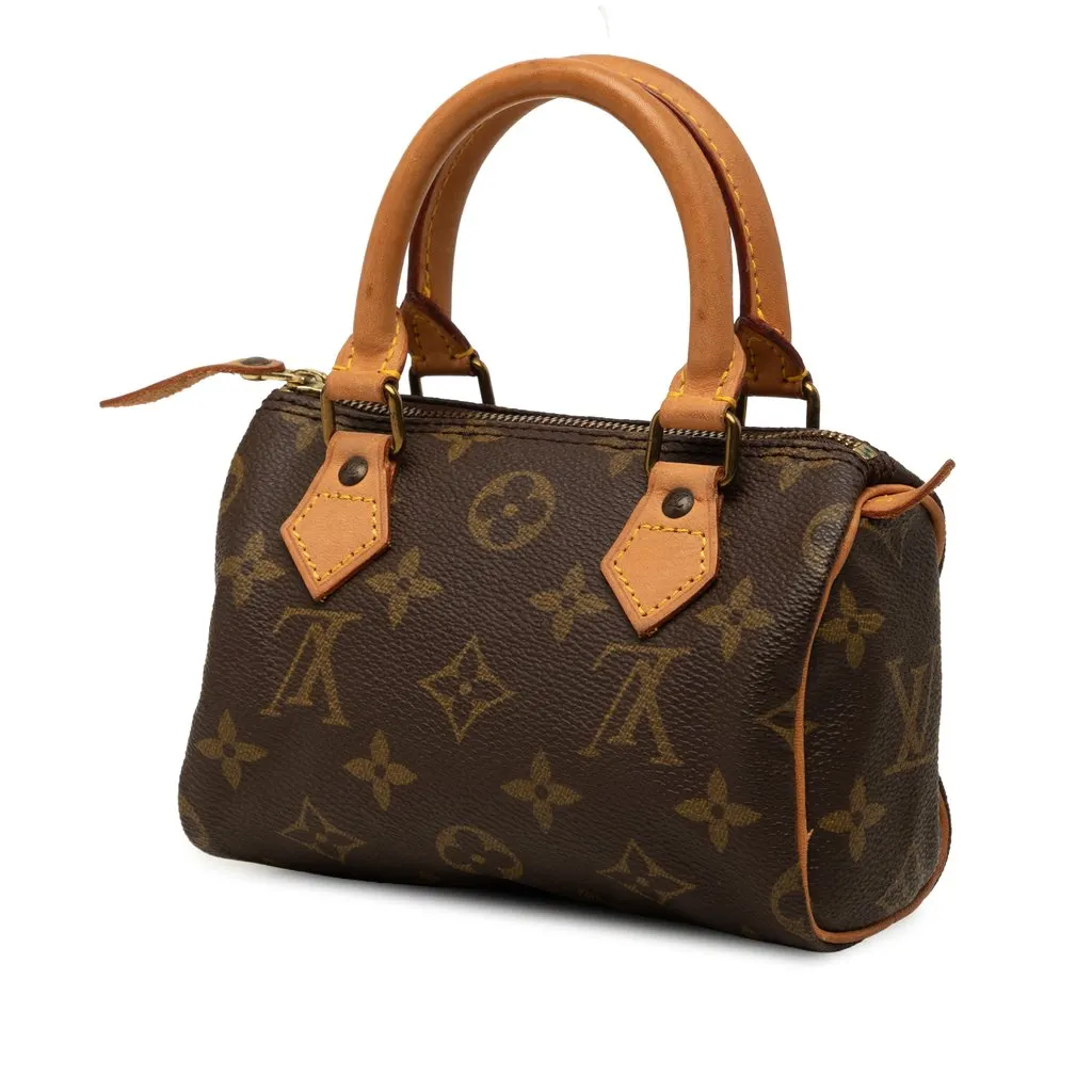 Louis Vuitton Monogram Mini Speedy HL Brown Canvas Good - Back View