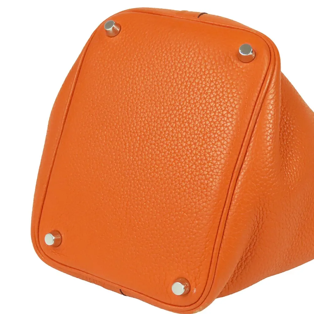 Hermès Clemence Picotin Lock 18 Orange Leather Very good - Inside View