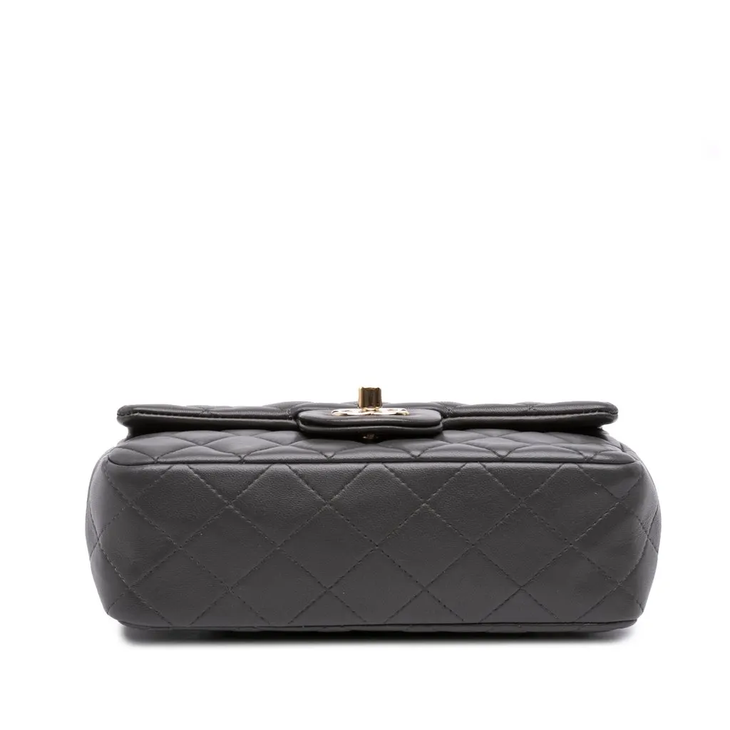 Chanel Mini Rectangular Classic Lambskin Single Flap MultiColor Leather Very good - Inside View