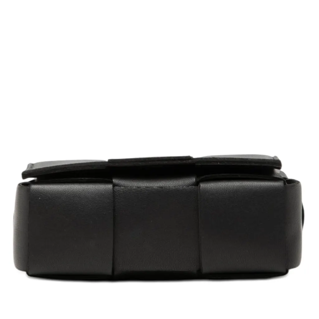 Bottega Veneta Extra Mini Nappa Maxi Intrecciato Cassette Crossbody Black Leather Very good - Inside View