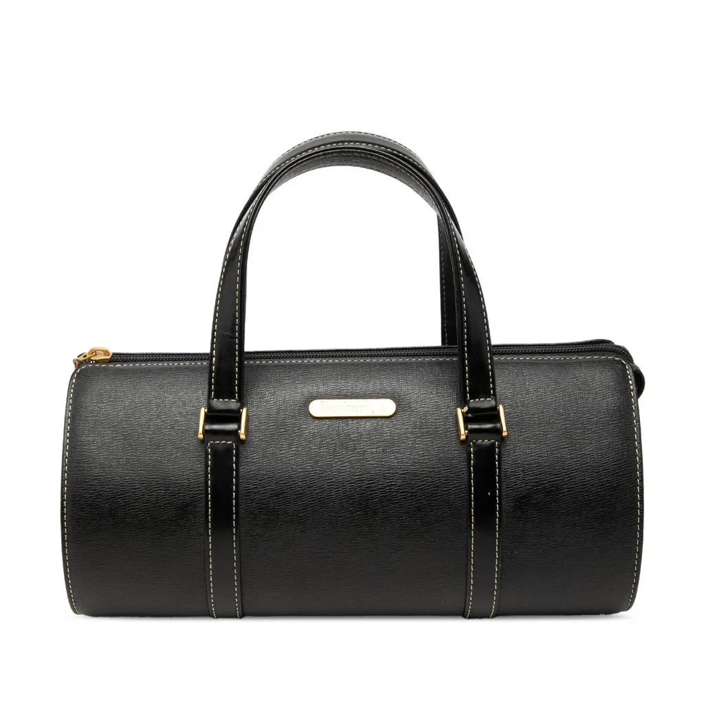 Burberry Leather Handbag Black Leather Very good - Front View
