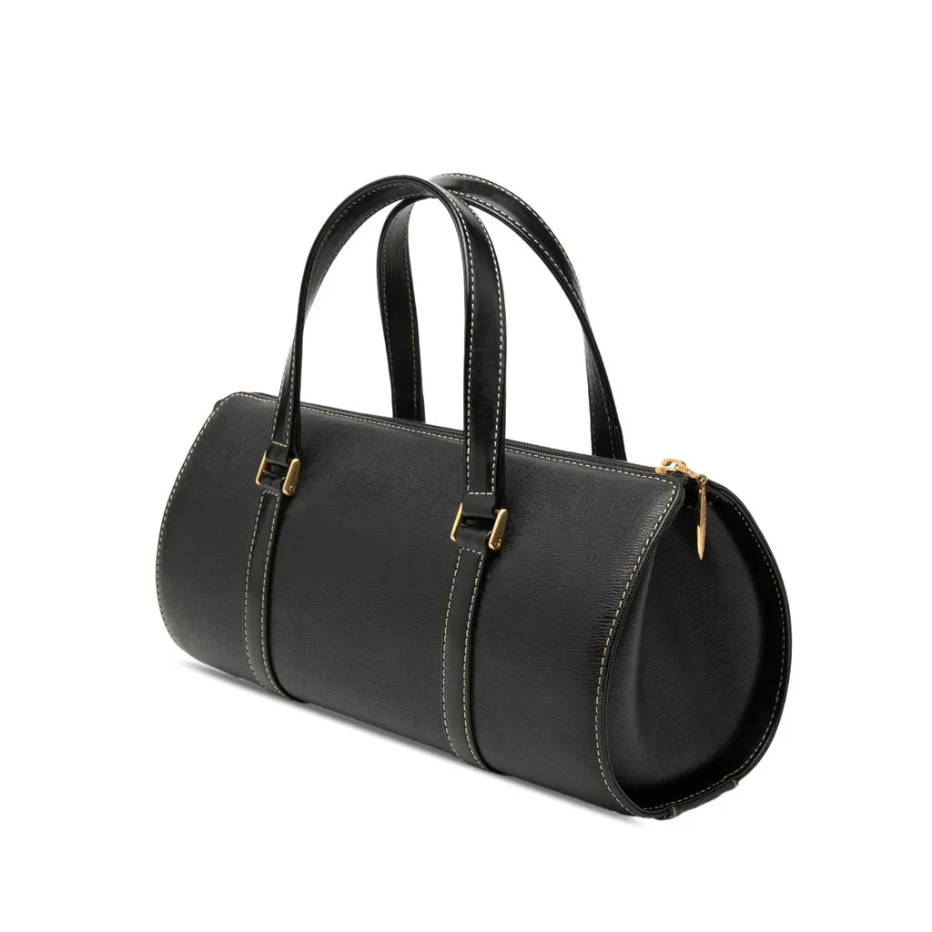Burberry Leather Handbag Black Leather Very good - Back View
