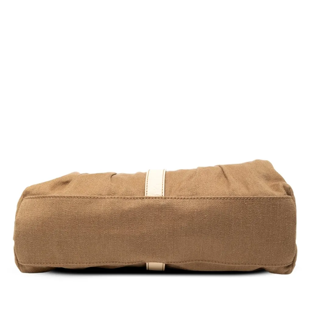 Celine Canvas Boogie Tassel Tote Brown Good - Inside View