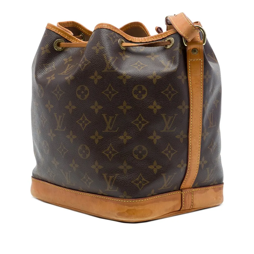 Louis Vuitton Monogram Petit Noe Brown Canvas Good - Back View