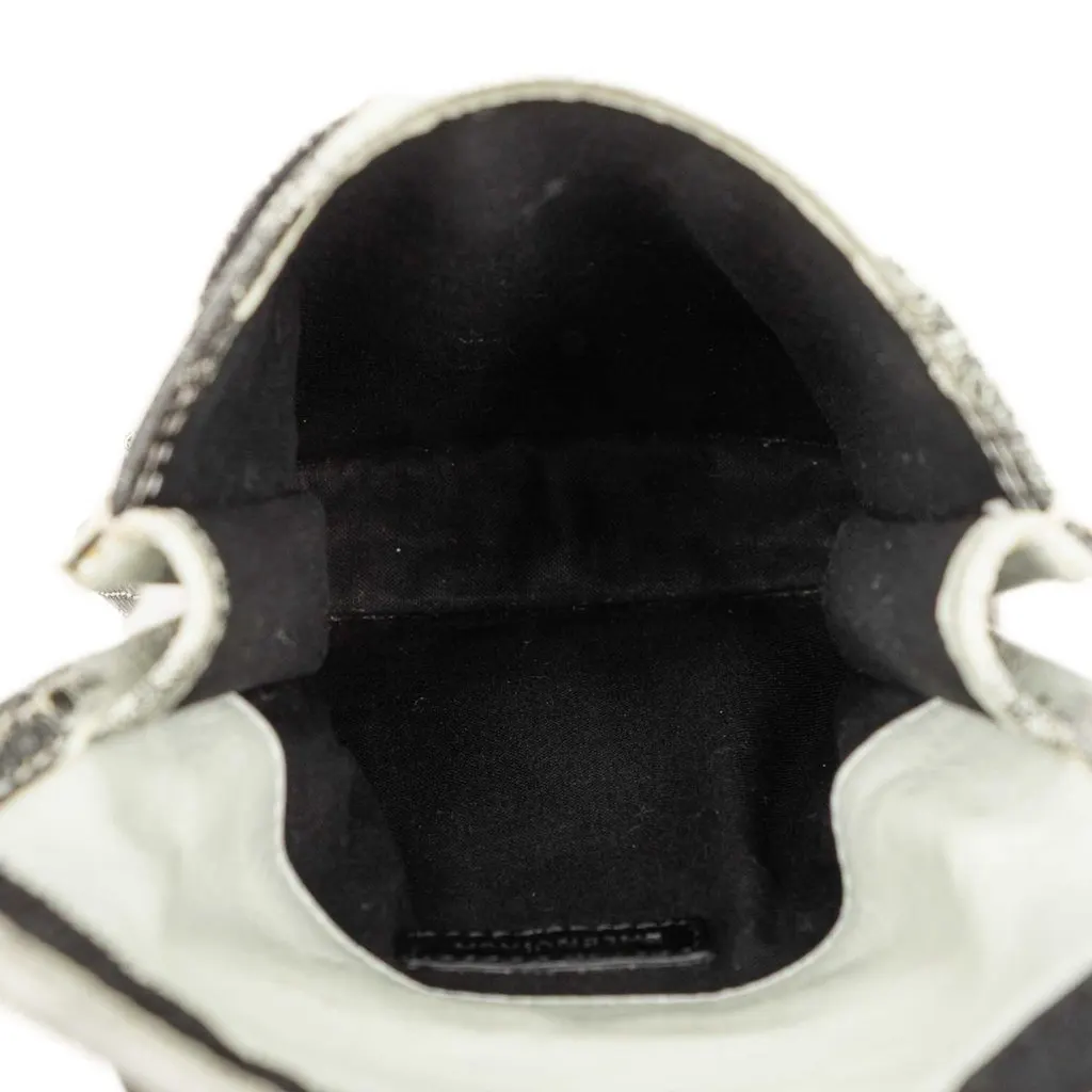 Balenciaga Small Lambskin Graffiti Explorer Crossbody White Leather Very good - Model View