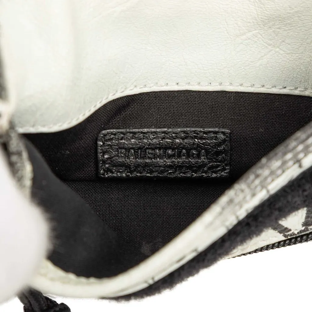 Balenciaga Small Lambskin Graffiti Explorer Crossbody White Leather Very good - Box View