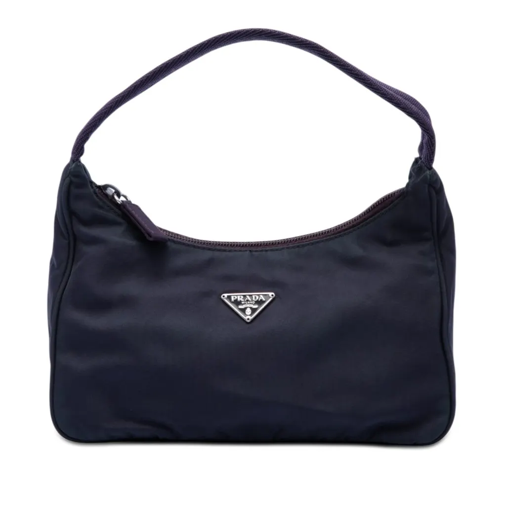 Prada Mini Tessuto Sport Shoulder Bag Purple Very good - Front View