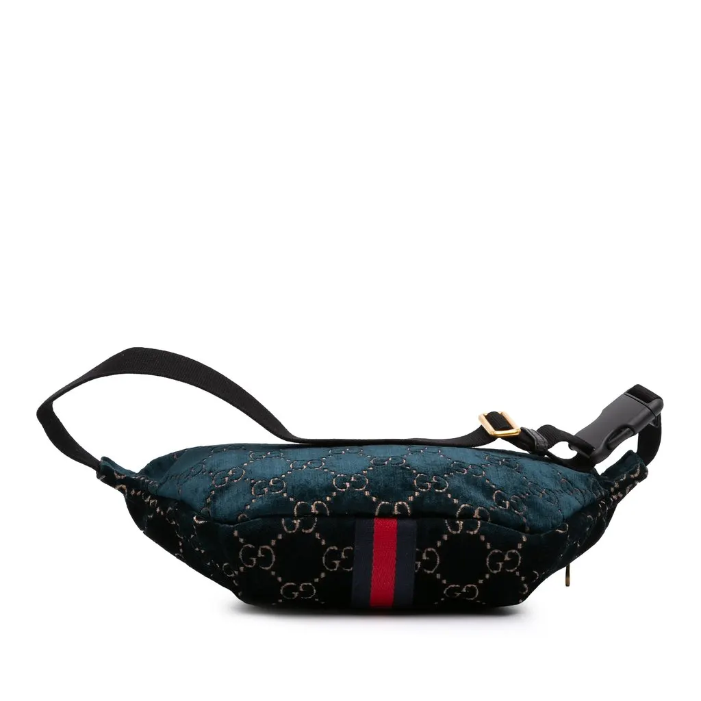 Gucci GG Velvet Ophidia Belt Bag Blue Very good - Inside View