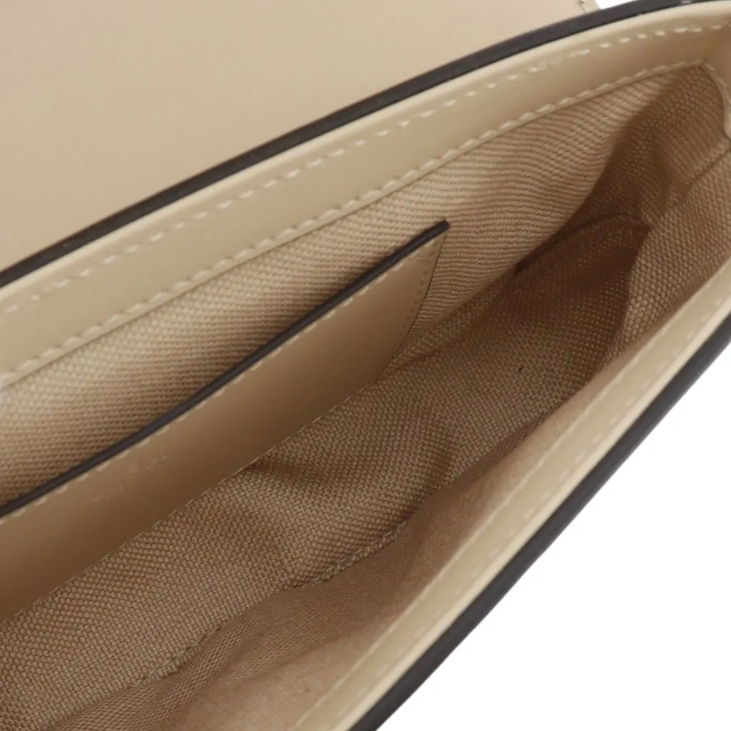 Gucci Super Mini Jumbo GG Embossed Calfskin Pochette Beige Leather Very good - Inside View