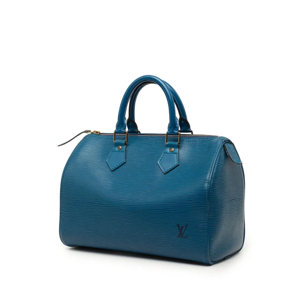 Louis Vuitton Epi Speedy 25 Blue Leather Very good - Back View