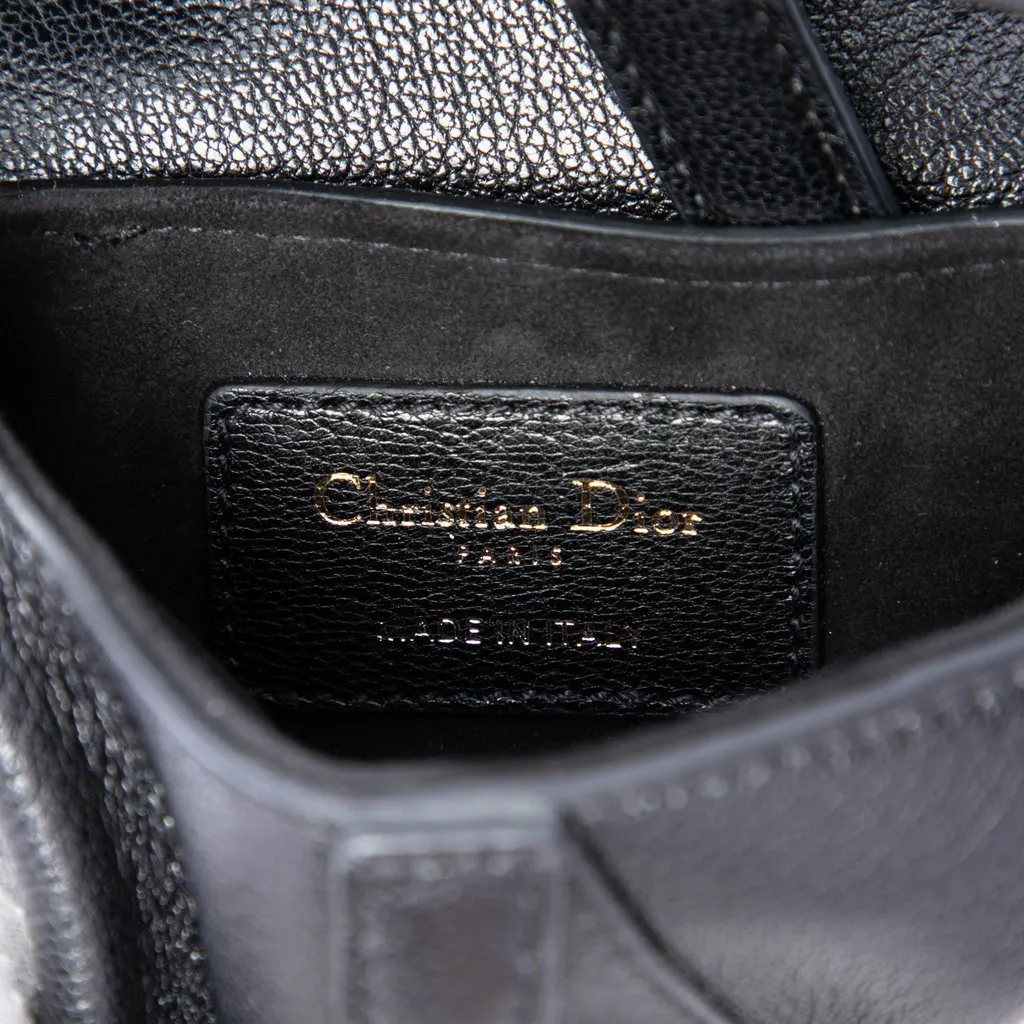 Dior Micro Goatskin Saddle Bag Black Leather Very good - Box View