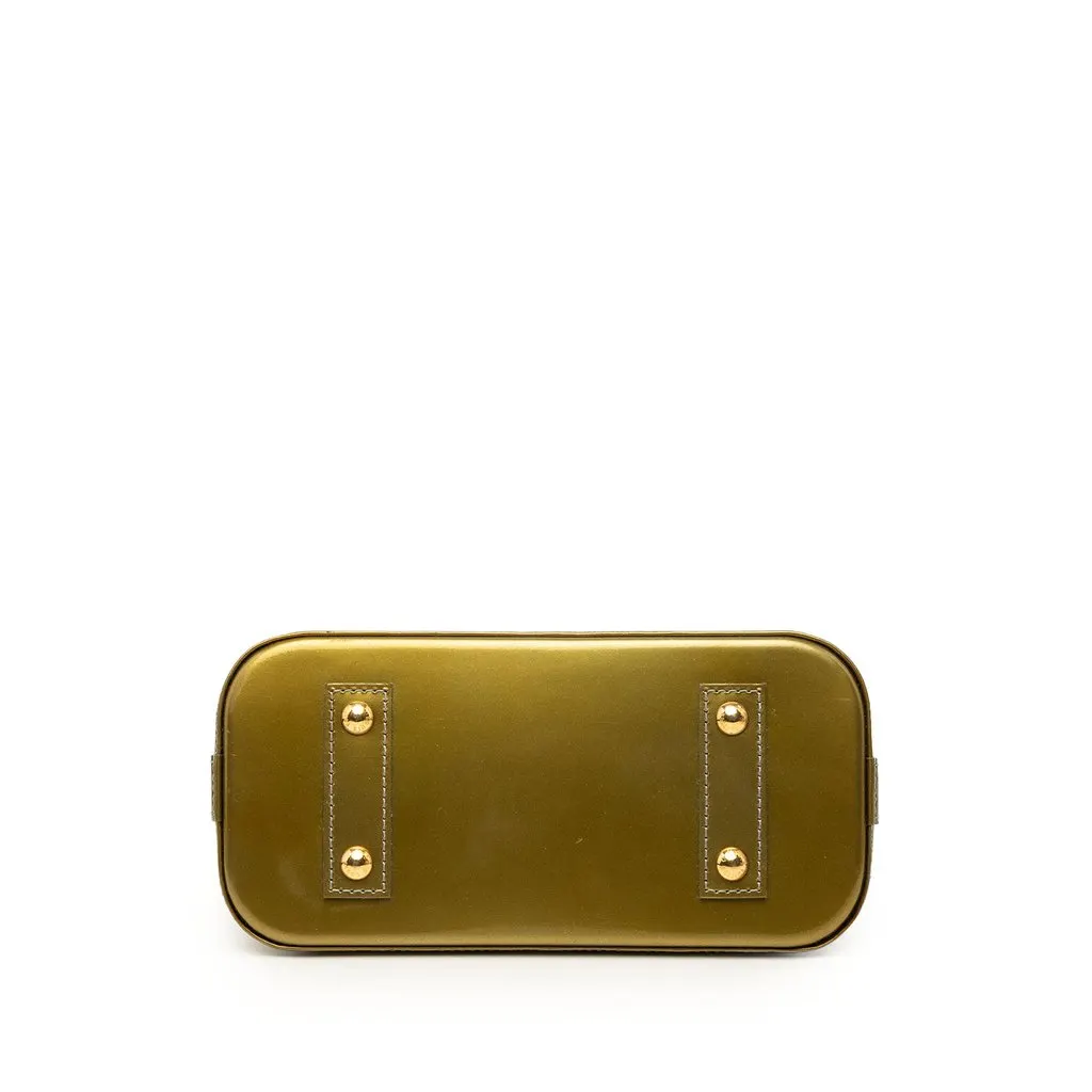 Louis Vuitton Monogram Vernis Alma BB Green Leather Very good - Inside View