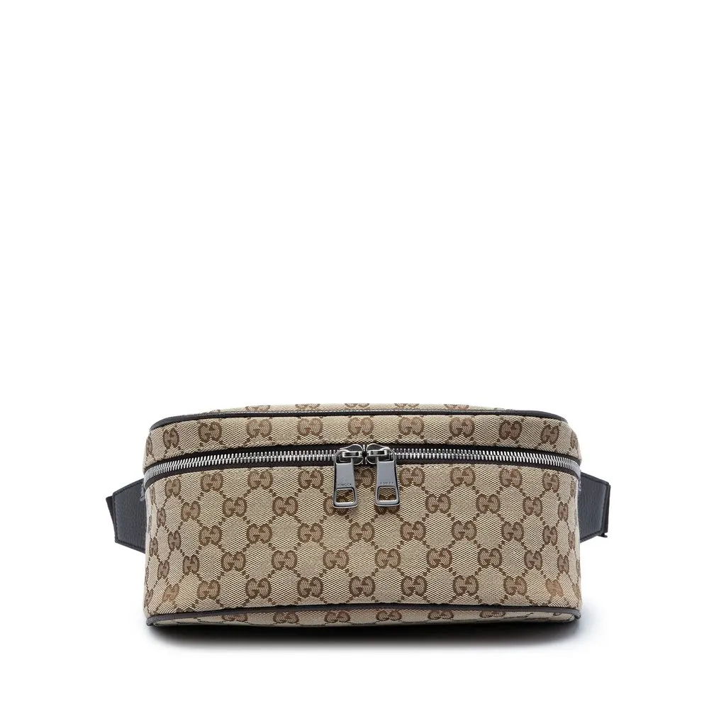 Gucci GG Canvas Waist Pouch Beige Very good - Front View