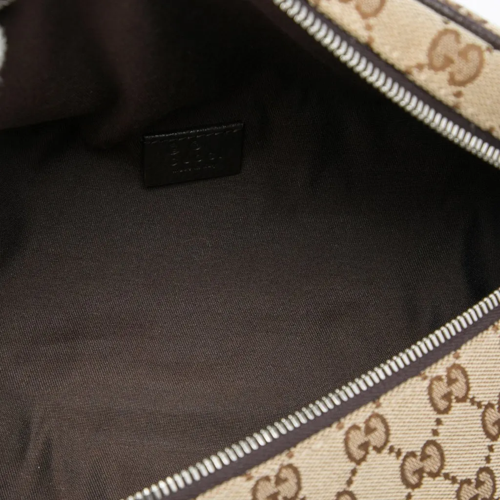 Gucci GG Canvas Waist Pouch Beige Very good - Model View