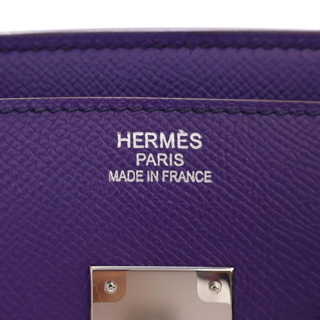 Hermès Epsom Birkin Retourne 35 Purple Leather Very good - Model View