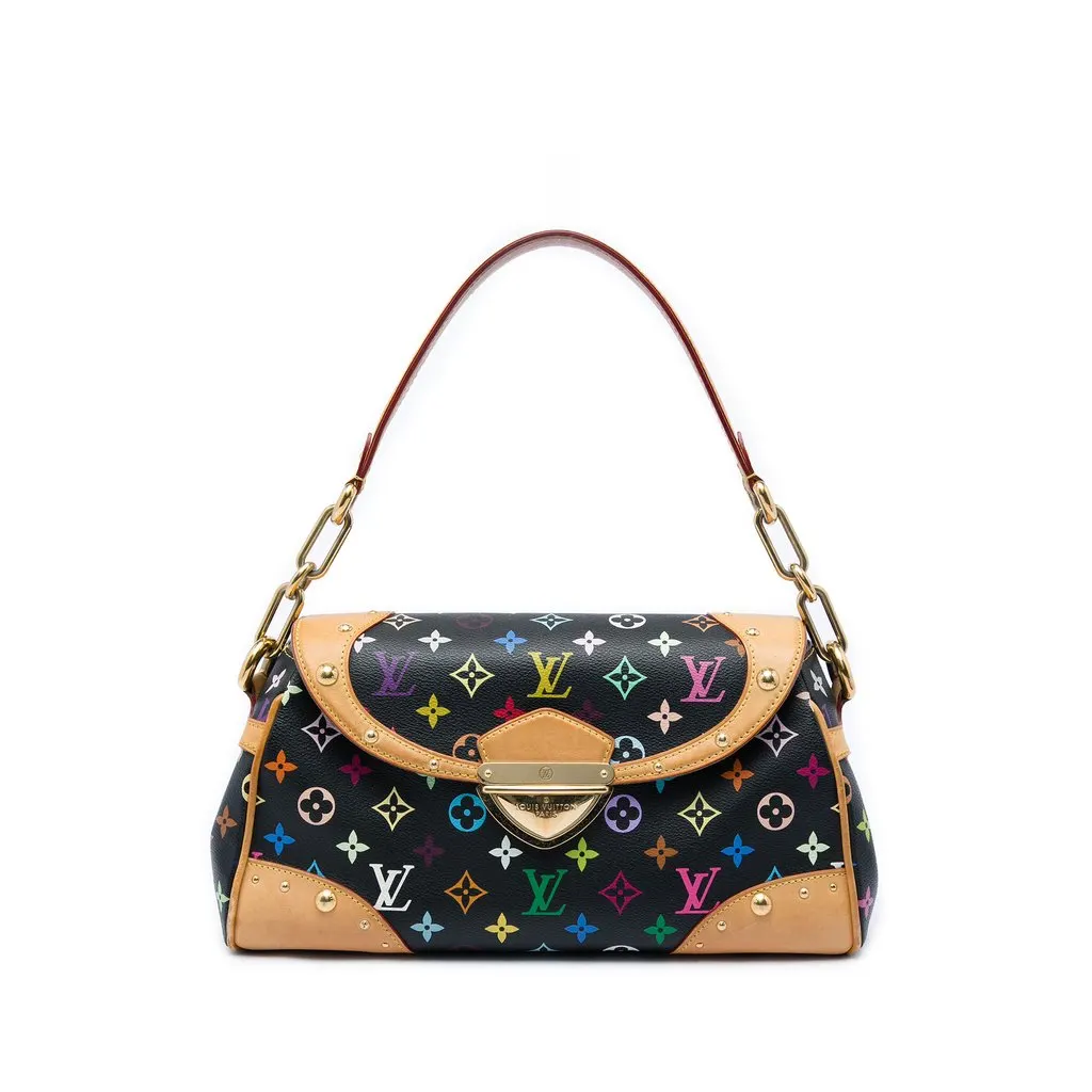 Louis Vuitton Monogram Multicolore Beverly MM Black Very good - Front View