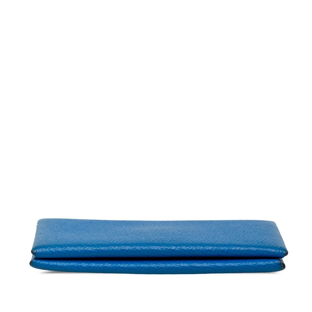 Hermès Epsom Calvi Card Holder Blue Leather Very good - Inside View
