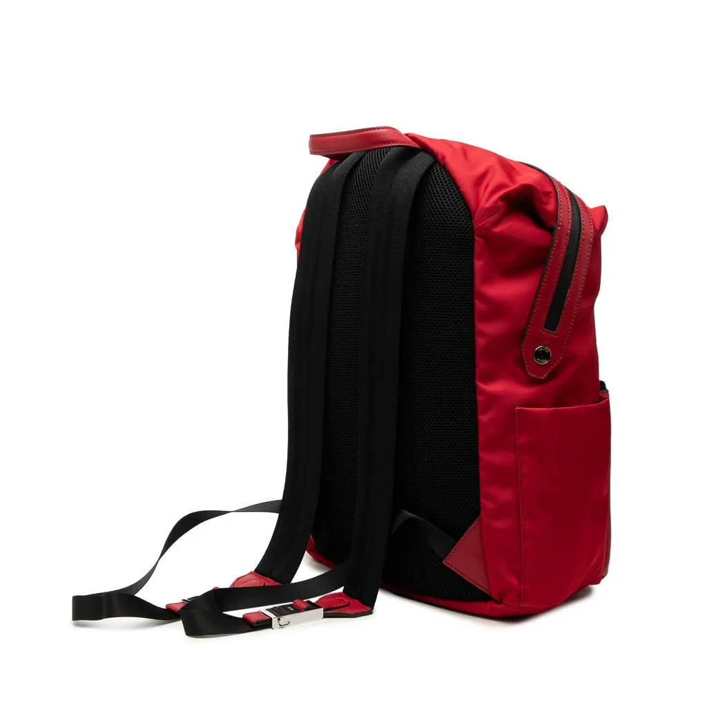 Fendi Nylon Vocabulary Hope Backpack Red Polyamide Good - Back View