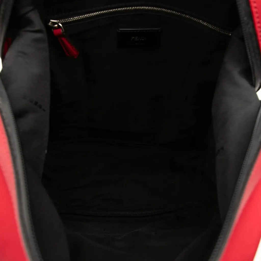 Fendi Nylon Vocabulary Hope Backpack Red Polyamide Good - Model View