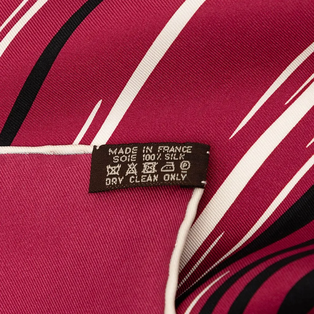 Hermès Caleche Mors Et Bouteilles Silk Scarf Blue Very good - Back View
