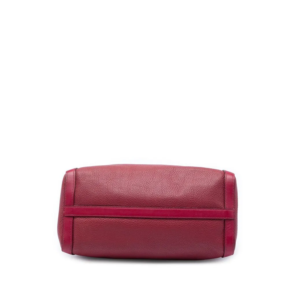 Prada Vitello Daino Shopping Tote Red Leather Very good - Inside View