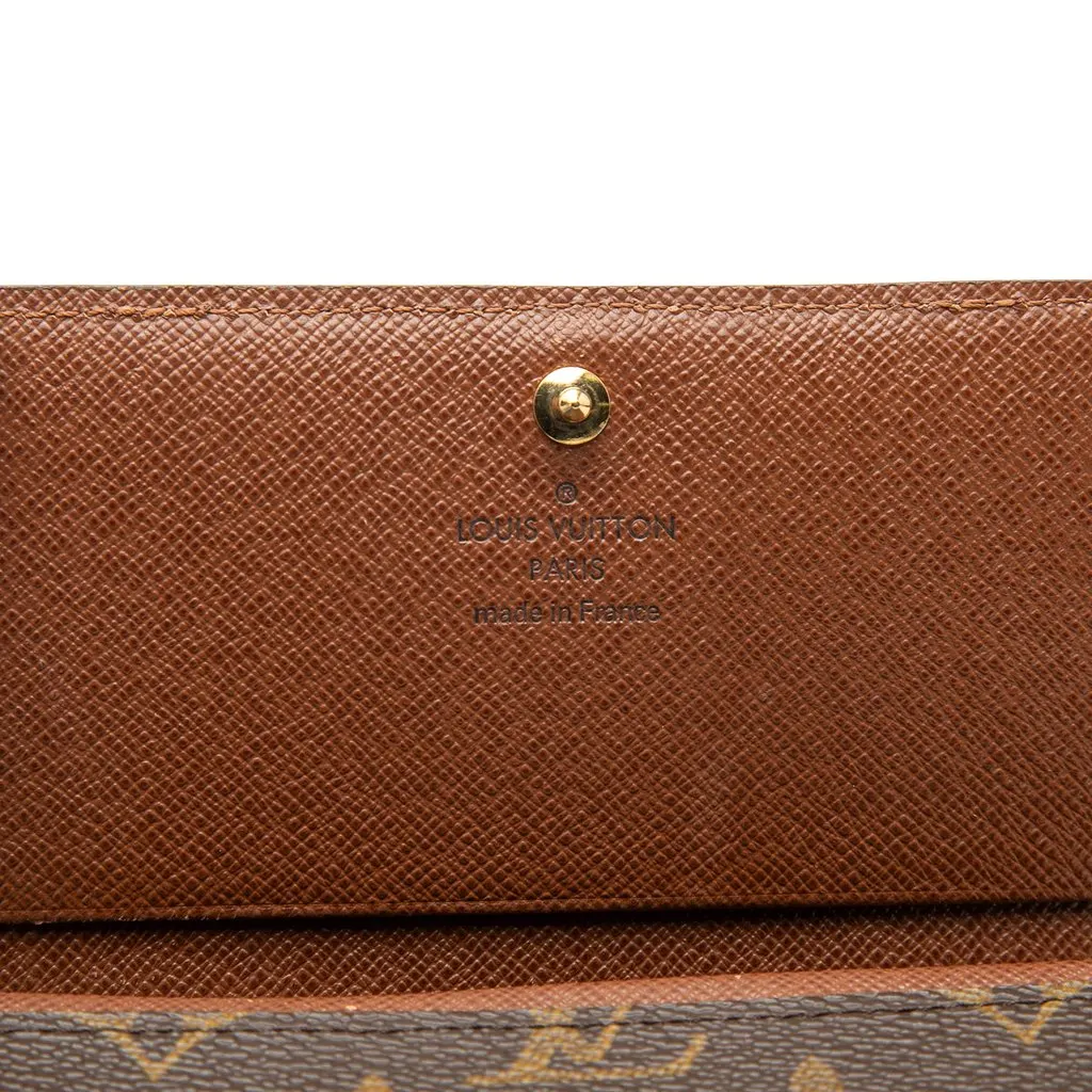 Louis Vuitton Monogram Porte Monnaie Tresor Wallet Brown Very good - Box View