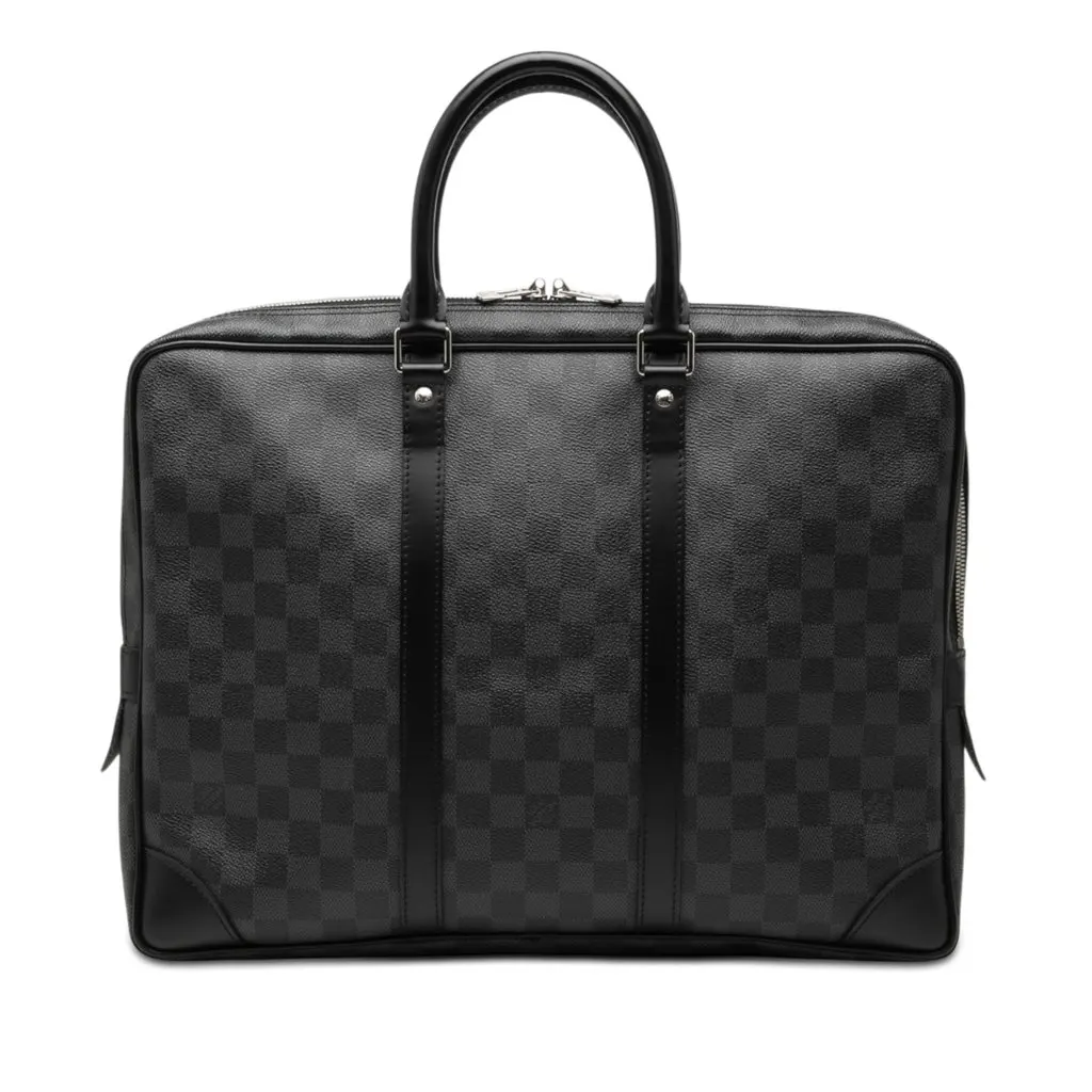 Louis Vuitton Damier Graphite Porte Documents Voyage PM Black Very good - Front View