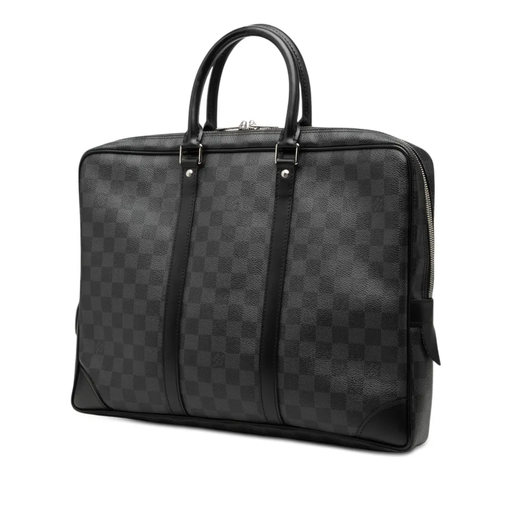Louis Vuitton Damier Graphite Porte Documents Voyage PM Black Very good - Back View