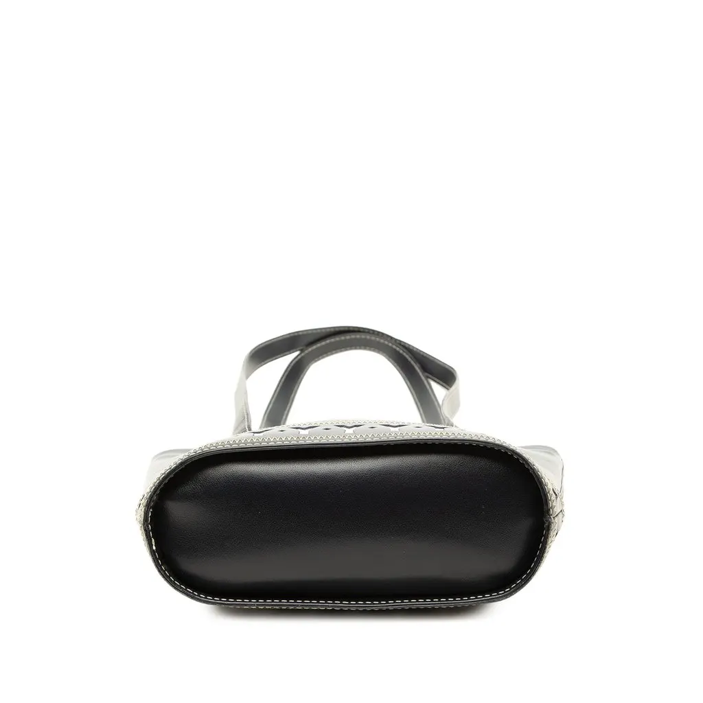 Saint Laurent Leather Y Cut Out Shoulder Bag Black Leather Good - Inside View