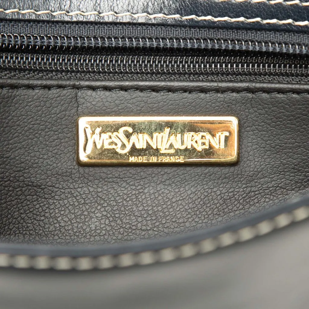 Saint Laurent Leather Y Cut Out Shoulder Bag Black Leather Good - Box View