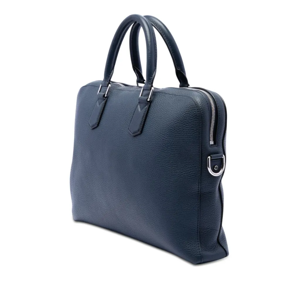 Louis Vuitton Taurillon Victor Briefcase Blue Leather Very good - Back View