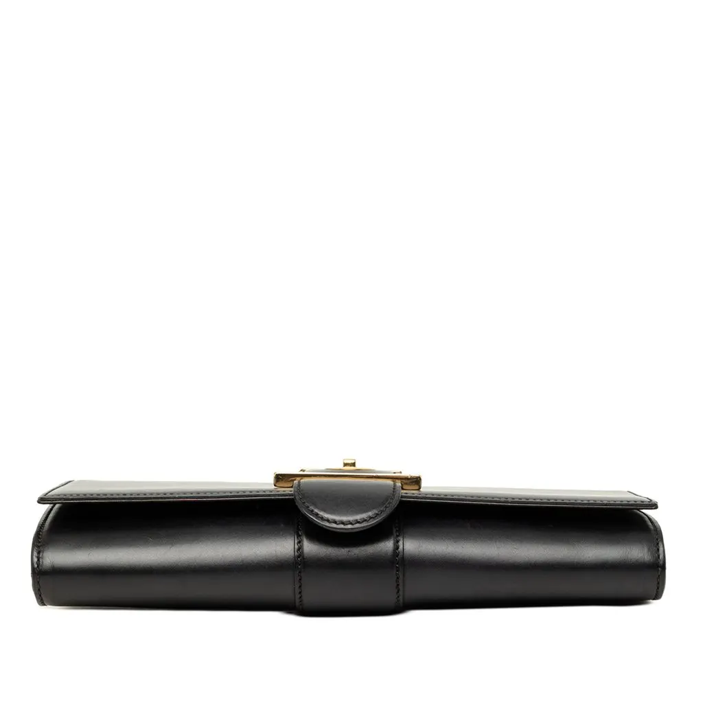 Gucci Smooth Calfskin Lady Buckle Clutch Black Leather Very good - Inside View