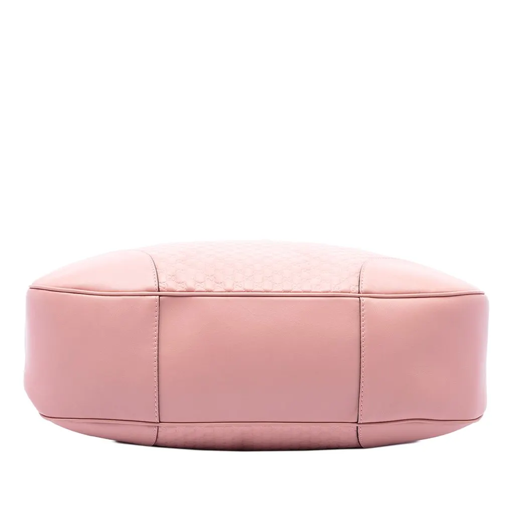 Gucci Large Microguccissima Bree Shoulder Bag Pink Leather Very good - Inside View