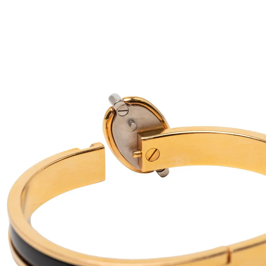 Hermès Mini Enamel Clic Chaine d Ancre Bracelet PM Black Very good - Box View