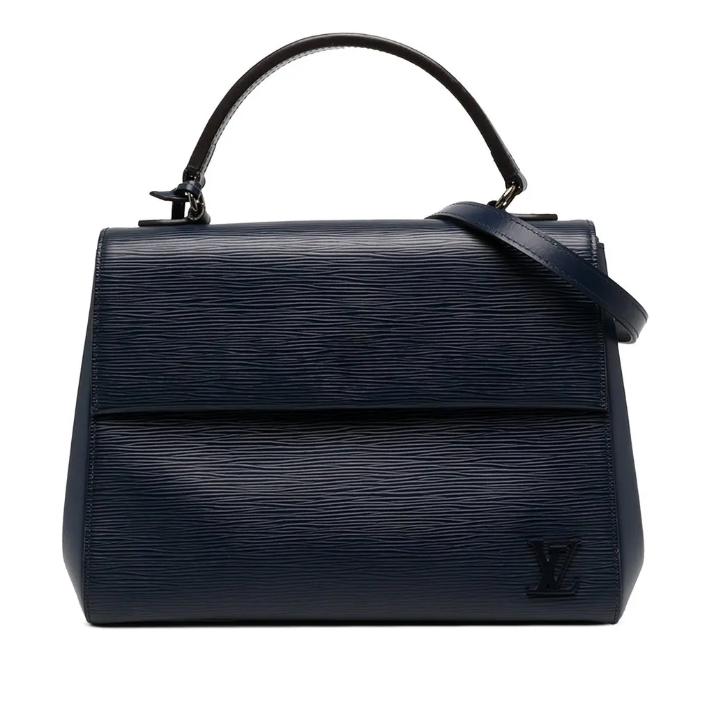 Louis Vuitton Epi Cluny MM Blue Leather Very good - Front View